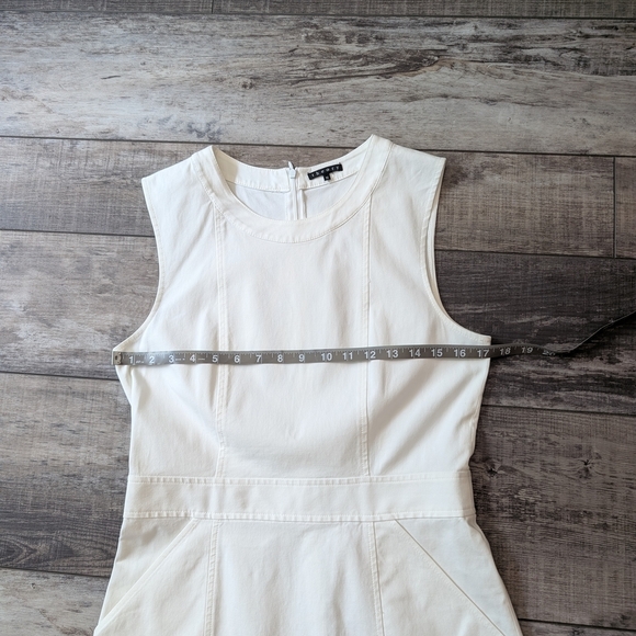 Theory White Sleeveless Sheath Midi Dress - Picture 7 of 10
